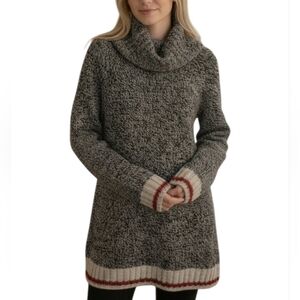M • Roots • Salt & Prepper Cabin Classic Knit Cowl Neck Sweater Dress